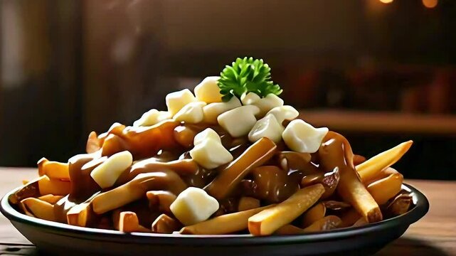 a portion of poutine. Generative AI