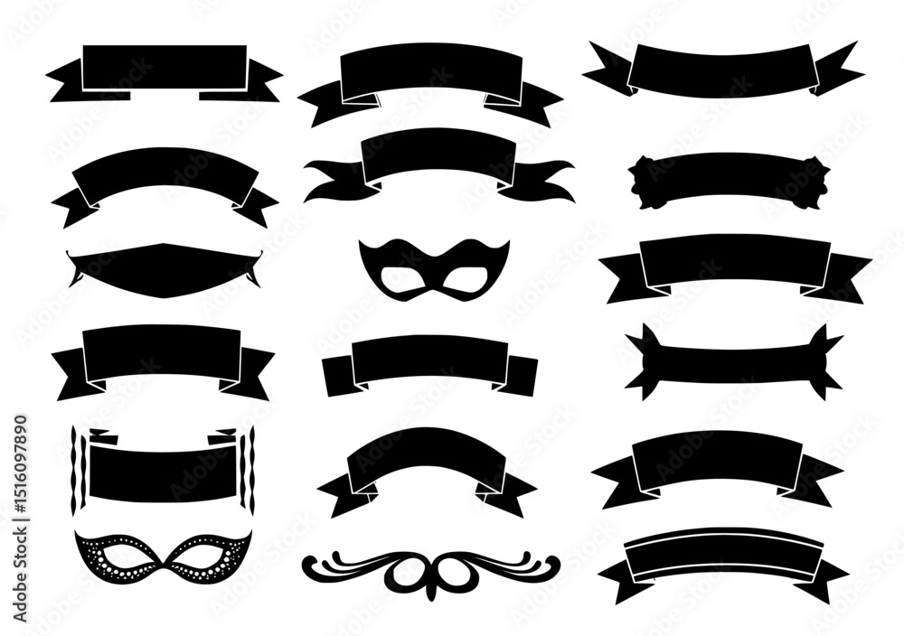 Poster the collection features swoosh and swash tails in various line and flat styles, including swoosh tex