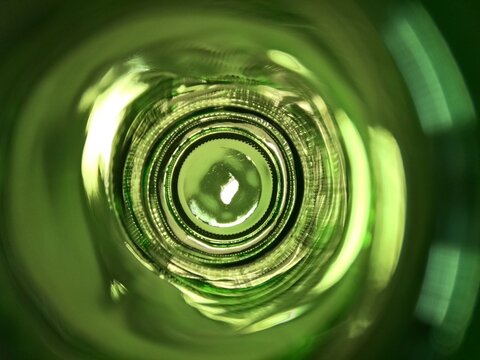 Inside Green Bottle