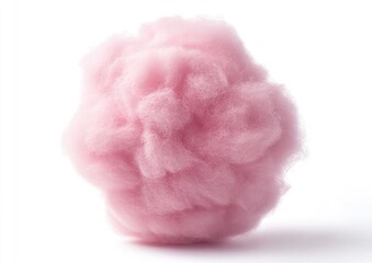 Pink fluffy sphere, resembling cotton candy.  Soft, light, and airy