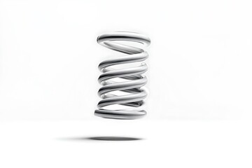 a coiled spring released mid-bounce, frozen in an elegant stretch and contraction against a pure