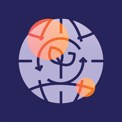 environmental sustainability glassmorphism illustration.
