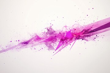 Abstract art explosion of pink and purple on white.  A dynamic, streaked design with textured bursts of color