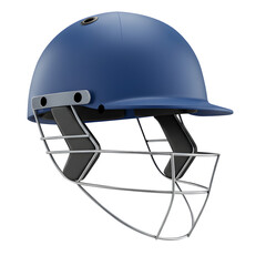 Blue Cricket Helmet with Face Guard &ndash; Professional Sports Safety Gear isolated on transparent background