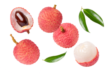 lychee isolated on white background