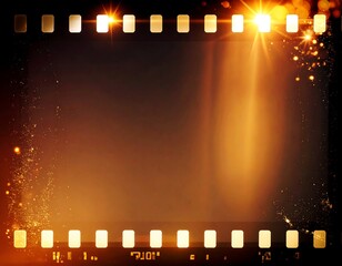Film strip with golden light (1)