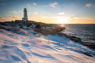 peggys cove lighthouse, nova scotia, canada