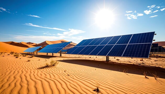 Desert Solar Power Panels.
