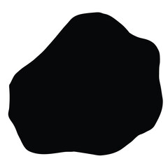 Cute cartoon hand drawn vector rock silhouette.