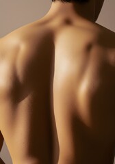  Close-up of a man's bare back