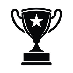 Trophy Achievement Vector Silhouette