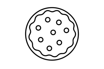 cookie icon vector silhouette illustration isolated on white background