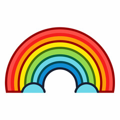 Fototapeta premium rainbow and clouds vector