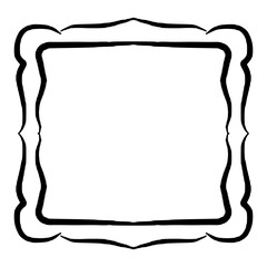 Decorative handdrawn square frame