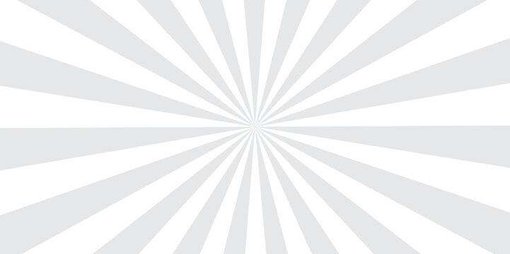 Fototapeta sunburst pattern white and gray design. Vintage sunrays illustration swirl line. sun beam vector banner design pop art comic burst gradient concept pattern. 