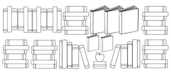 60 read books tracker vector design with bookshelfes; reading coloring sheet; instant digital download of printable horizontal colouring page with book spines