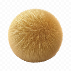 realistic fluffy ball or  pom poms in different color style isolated on transparent background