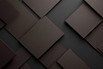 Fototapeta premium Dark brown square geometric pattern