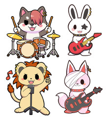 動物たちのロックバンド・ライオングループ