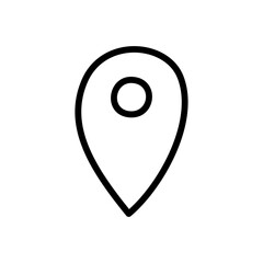 Location pin doodle icon with hand drawn design style