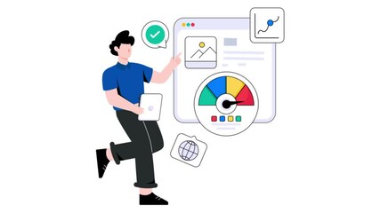 Web Performance 2D Flat Animation. 