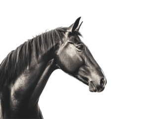 Isolated Horse Portrait Head