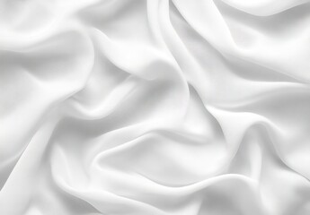 Obraz premium Soft, flowing white fabric drapes in elegant folds (1)
