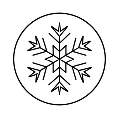 Snowflake in Circle