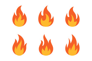 Fire flame vector illustration burning hot design