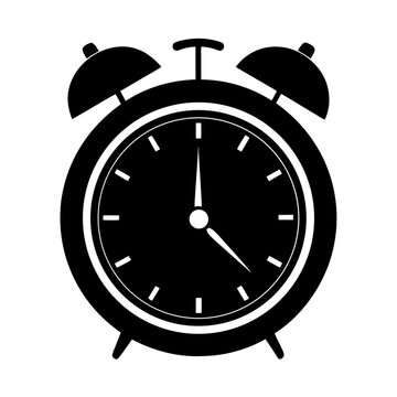 Retro Style Alarm Clock in Black and White | Vintage Minimalist Design