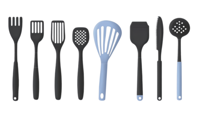 kitchen utensils set, vector illustration isolated on white background.