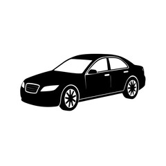 Car Sedan Vector Design: Side View with Windows and Headlight