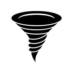 Vector Design of Tornado &ndash; Funnel-Shaped Vortex in Flat Style