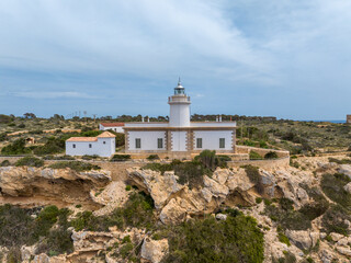 Faro de Cap Blanc en Llucmajor, Mallorca, Islas Baleares