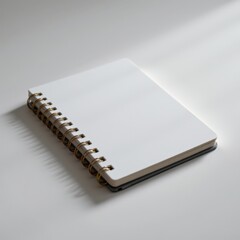 single notebook on a white background, in a refined style, with sharp details, minimal reflection, studio glow, high resolution