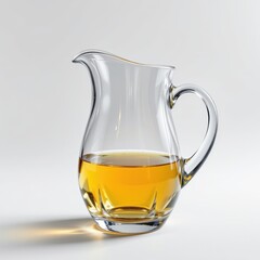 solo glass pitcher on a white background, in a professional style, with clear textures, faint shadow, balanced lighting, high resolution