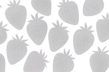 Minimalist Strawberry Silhouette Background