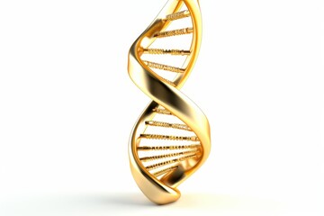 A DNA icon gold white background architecture.
