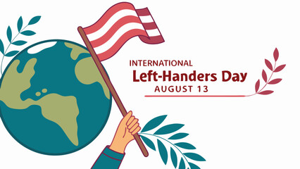 Left-Hand Celebration Vector Design with Text Elements.eps