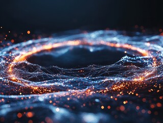 Dynamic energy flow visuals abstract design digital art dark background close-up futuristic concepts