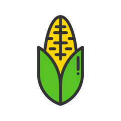 Corn icon vector image. Suitable for mobile apps, web apps and print media.