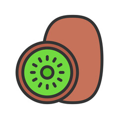 Kiwi icon vector image. Suitable for mobile apps, web apps and print media.