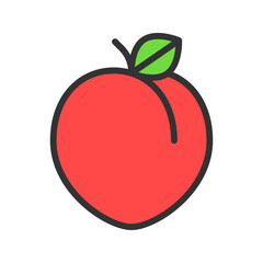 Plum icon vector image. Suitable for mobile apps, web apps and print media.