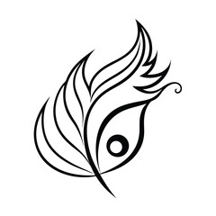 Fototapeta premium stylized peacock feather