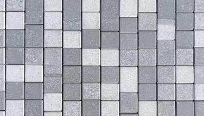 Grey and White Mosaic Tile Texture.