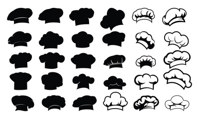 Black and white people icons set with silhouette and weather symbol elements