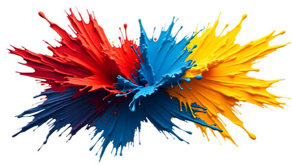 Vibrant color splash on white background