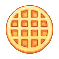 My Simple flat 2D icon, waffle isolated on a transparent background, vector, flat design, animation design, simple flat 2D icon, minimalist design, clipart. eps