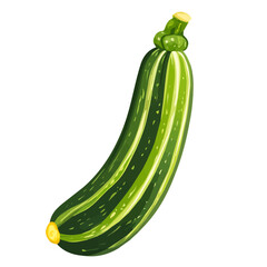 My Simple flat 2D icon, zucchini isolated on a transparent background, vector, flat design, animation design, simple flat 2D icon, minimalist design, clipart. eps