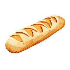 My Simple flat 2D icon, baguette isolated on a transparent background, vector, flat design, animation design, simple flat 2D icon, minimalist design, clipart. eps